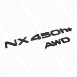 22+ Lexus NX 450h+ AWD Rear Liftgate Letter Logo Badge Emblem Matte Black Sport