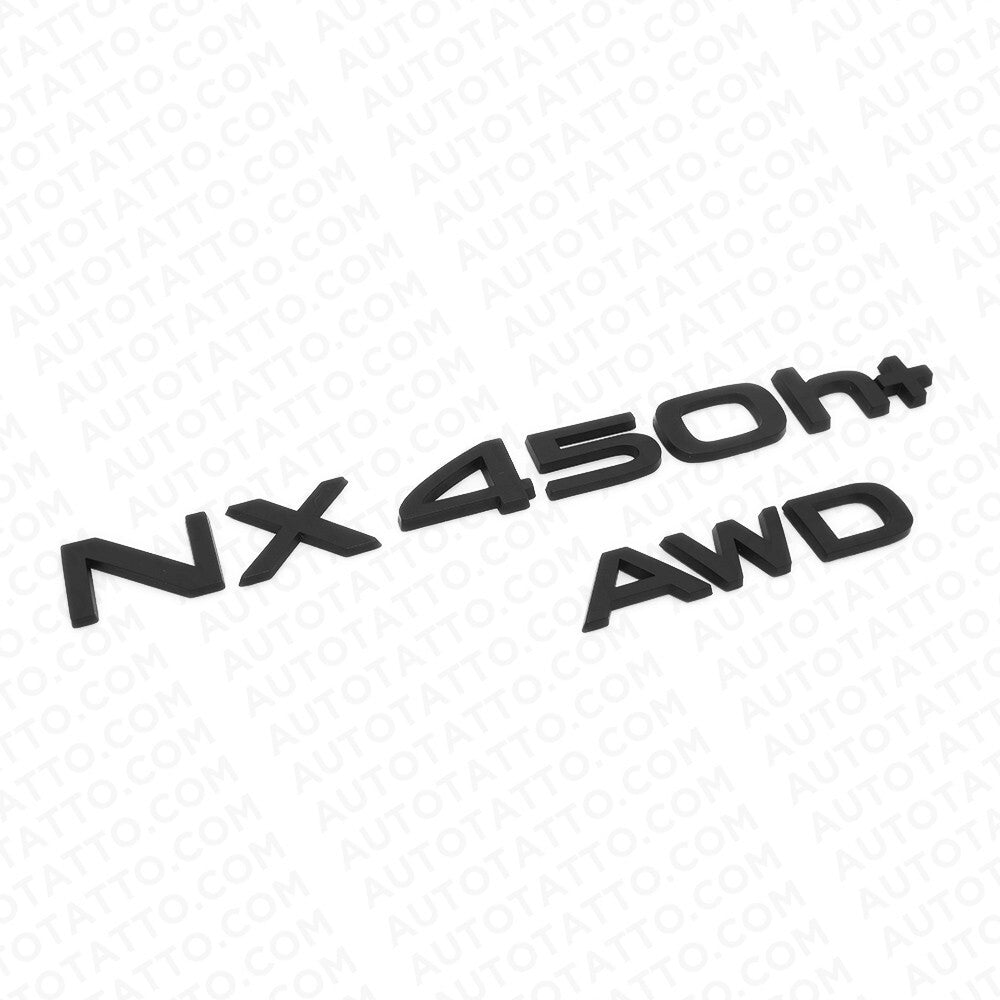 22+ Lexus NX 450h+ AWD Rear Liftgate Letter Logo Badge Emblem Matte Black Sport