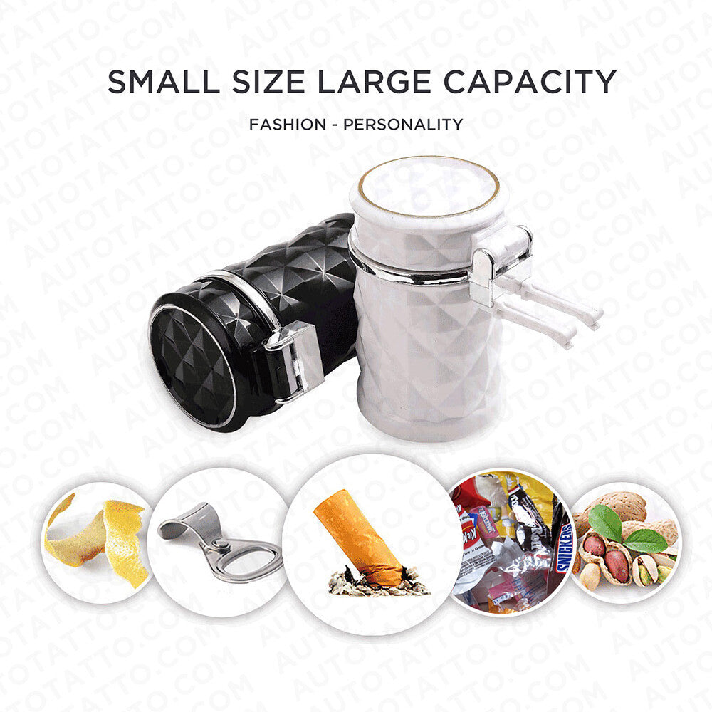 Smoke Cigarette Butts End Car Truck Suv Cup Holder Ashtray Trash Vent Tray White