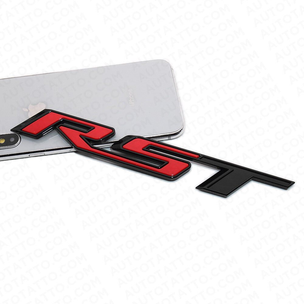 19-21 OEM Chevy Silverado Tailgate RST Letter Logo Emblem Badge 4x4 Black Red