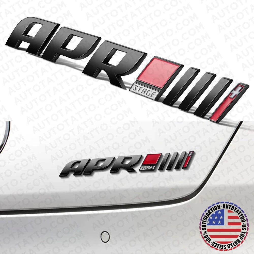 APR Stage III+ Tuning Car Trunk Nameplate Badge Logo Emblem 3D Sticker Sport