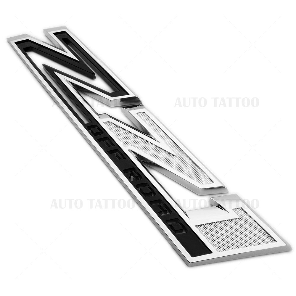 2pcs Chevy 19-21 Silverado Z71 Off Road Fender Letter Sport Emblem Badge Black