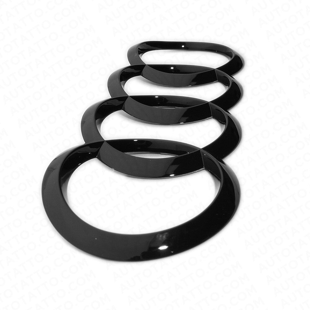 18-21 A5 S5 RS Sportback 4 Door Gloss Black Trunk Sign Logo Rings Badge Emblem