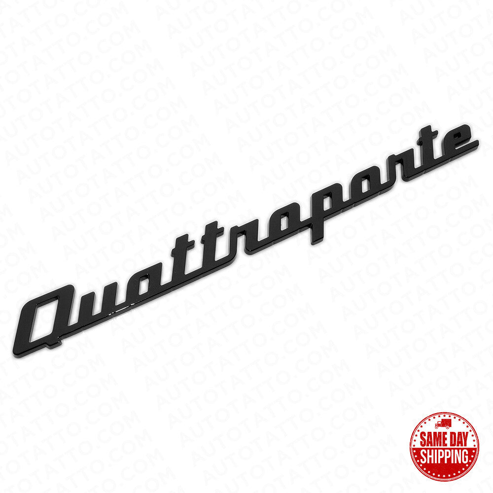 For Maserati Quattroporte Black Trunk Lid Nameplate Logo Emblem Badges Sport