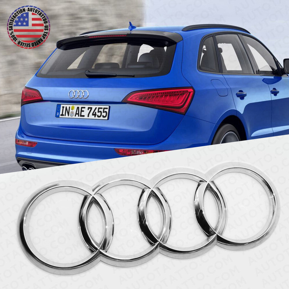 08-20 AUDI OEM Chrome Liftgate Sign Logo Rings Badge Emblem A6 S6 Q5 SQ5 Q7 SUV