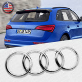08-20 AUDI OEM Chrome Liftgate Sign Logo Rings Badge Emblem A6 S6 Q5 SQ5 Q7 SUV