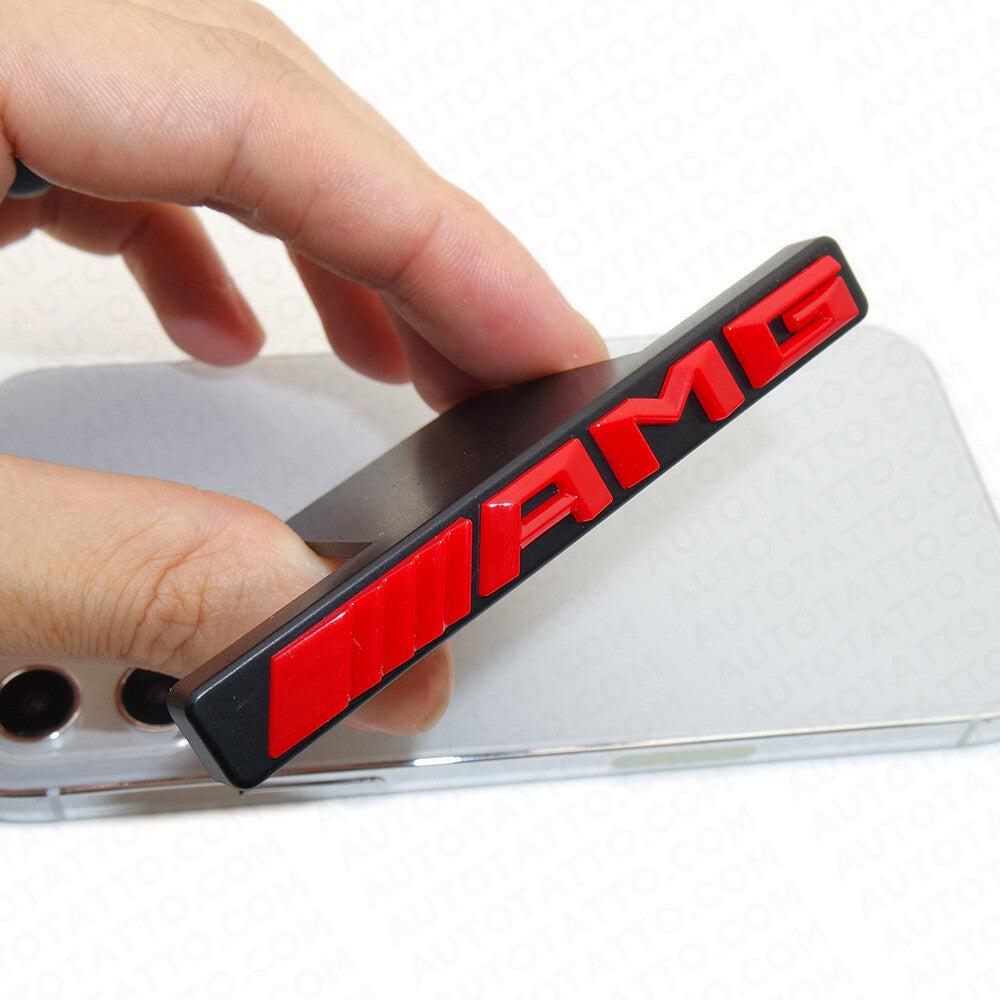 For AMG Edition Front GT Grille Nameplate Emblem Logo Badge Decorate Sport Red