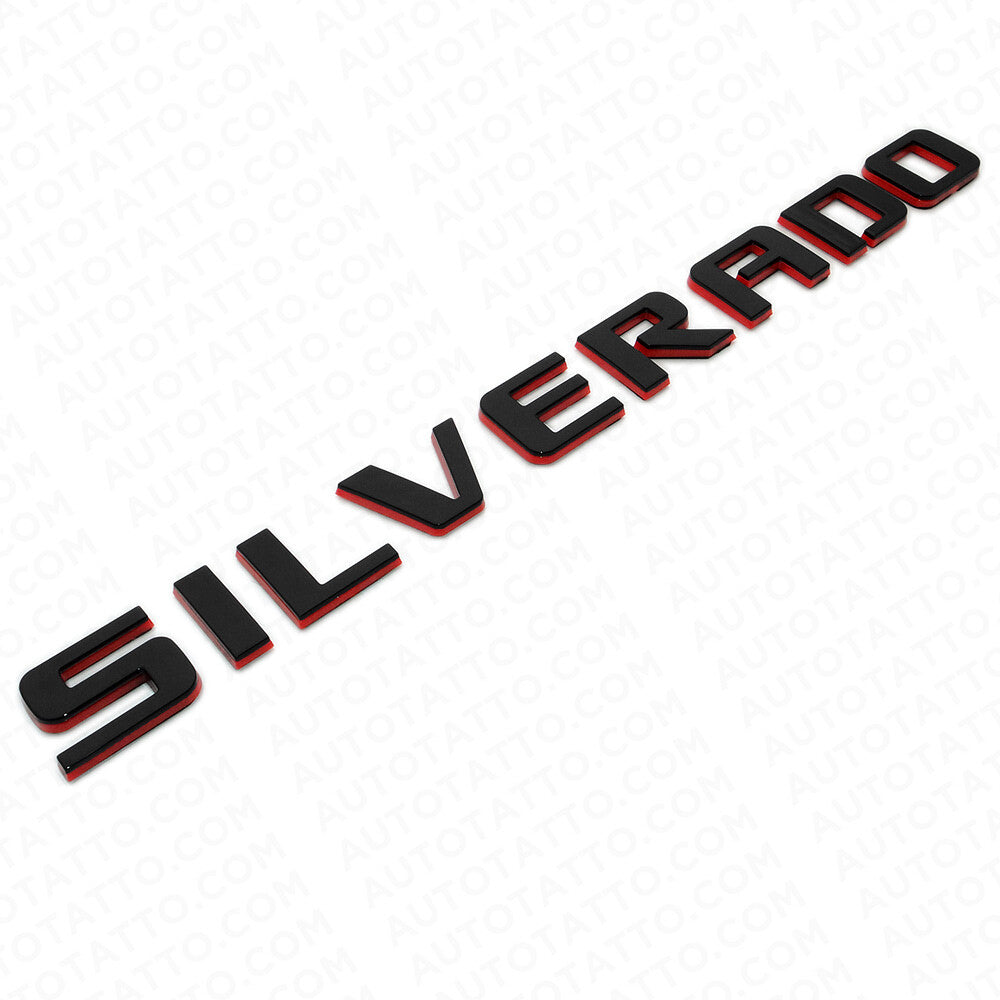 2x For Chevy Redline Silverado Fender Tailgate Logo Nameplates Letter 3D Emblem