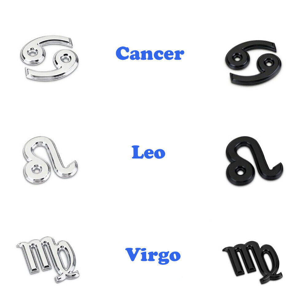 Universal 3D Fashion Metal 12 Constellations Car Decal Sticker Auto Decoration