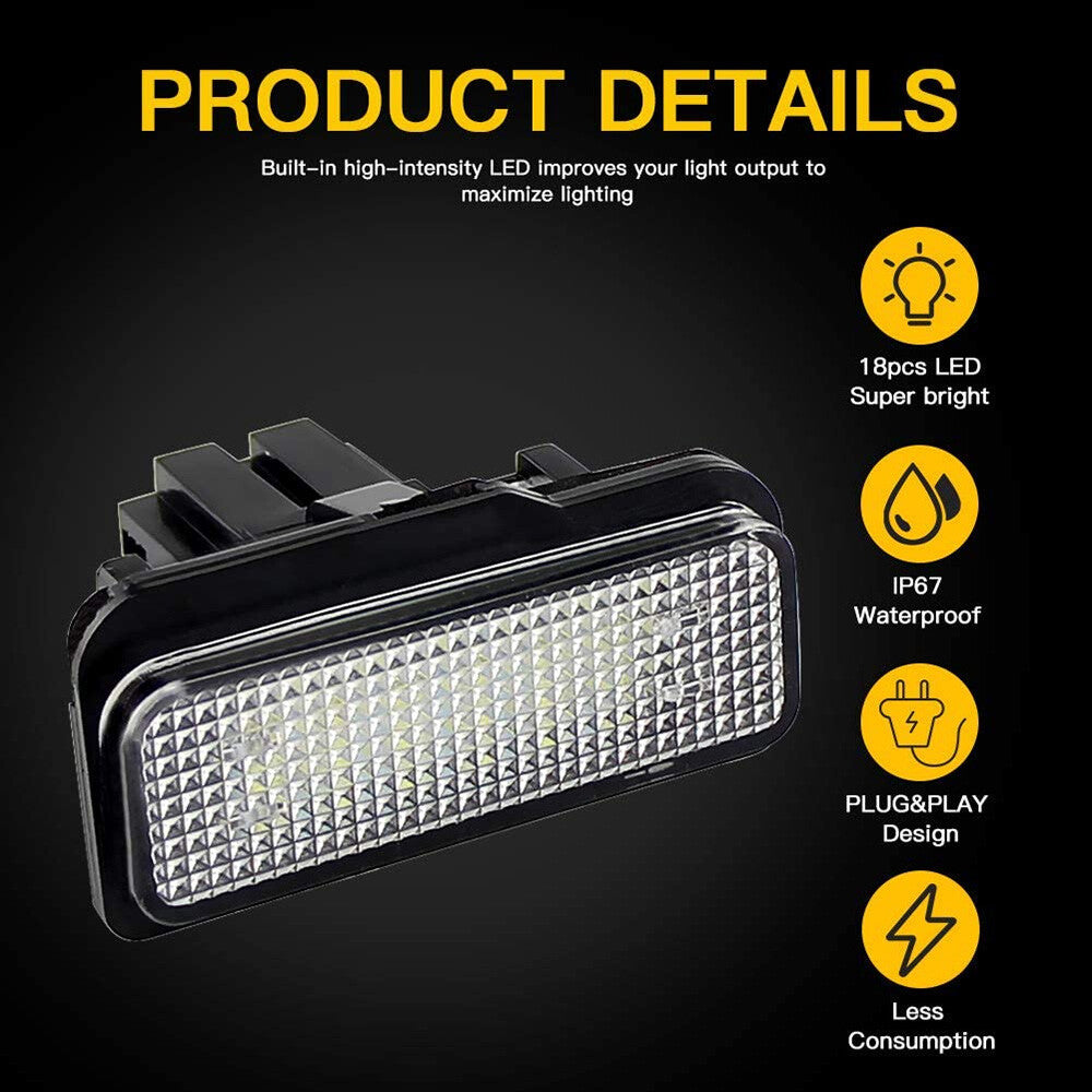 2x No Error LED License Plate Lights For Mercedes-Benz W203 W211 W219 R171 CLS