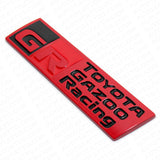 GR Gazoo Racing Fender Trunk Marker Nameplate Emblem Badge Logo Sport Red