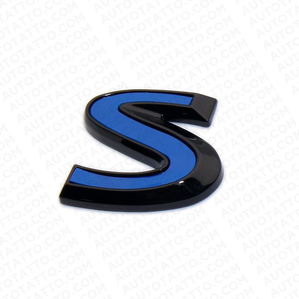 For Infiniti S Side Fender Left or Right Badge Emblem Nameplate Gloss Black Blue