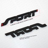 Universal Car Gloss Black SPORT Tailgate Adhesive Nameplate Badge Logo Emblem