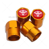 Hex For Red Toyota Emblem Car Wheels Tire Air Valve Caps Stem Dust Cover Sport