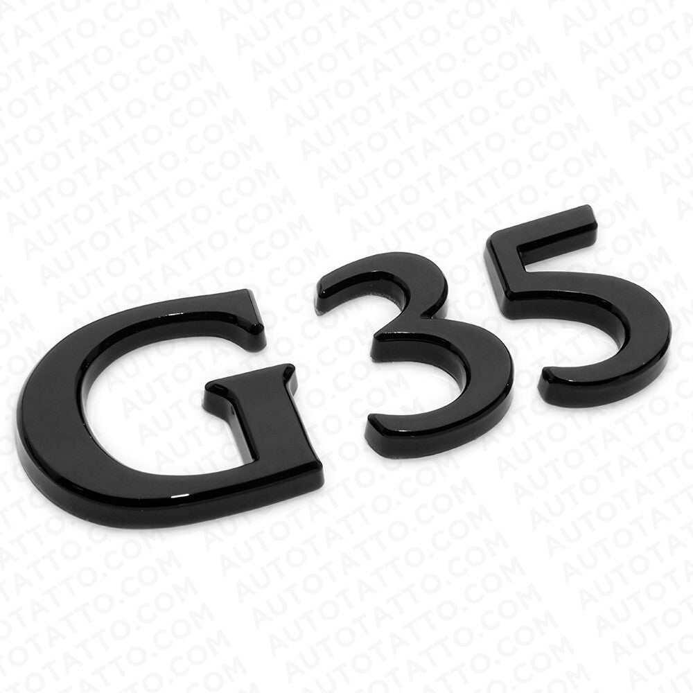For Infiniti G35 Rear Trunk Logo Letter Badge Emblem Nameplate Sport Gloss Black