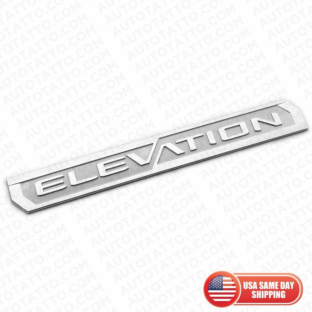 19-23 GMC Sierra Elevation Rear Bed Tailgate Nameplate Badge Emblem OEM Chrome