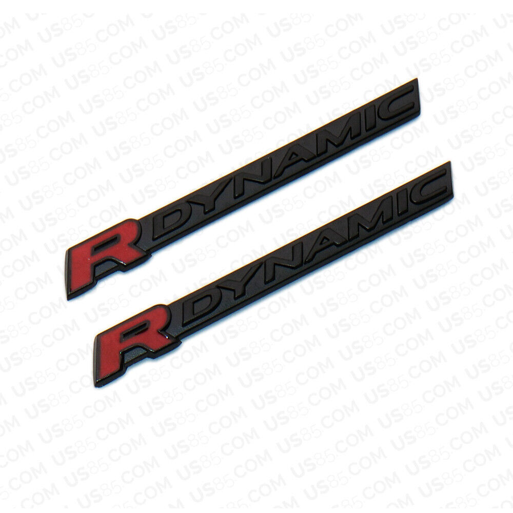 2x/Set Fashion Metal R Dynamic Car Decal Badge Emblem Sticker Auto Decoration