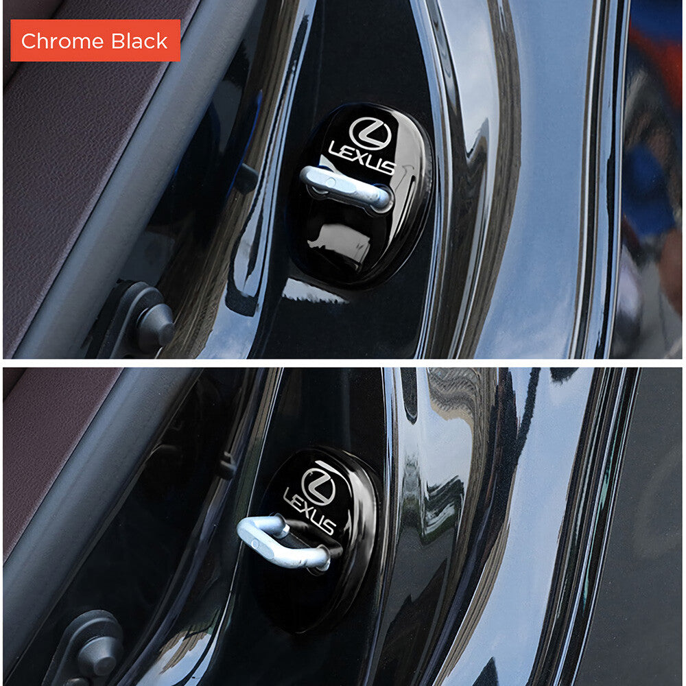 2X Stainless Steel Car SUV Door Striker Cover Lock Buckle Cap F-Sport For Lexus