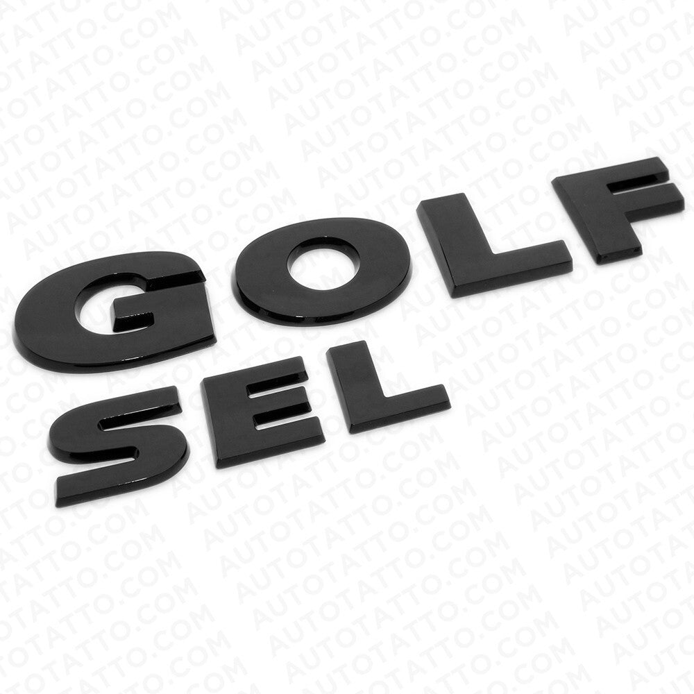 2015-2021 Volkswagen Rear Liftgate Golf SEL Nameplate Emblem Badge Black