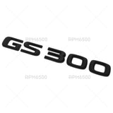 Lexus Trunk Matte Black GS 300 Letter Logo Badge 3D Decal Emblem Replace F-Sport
