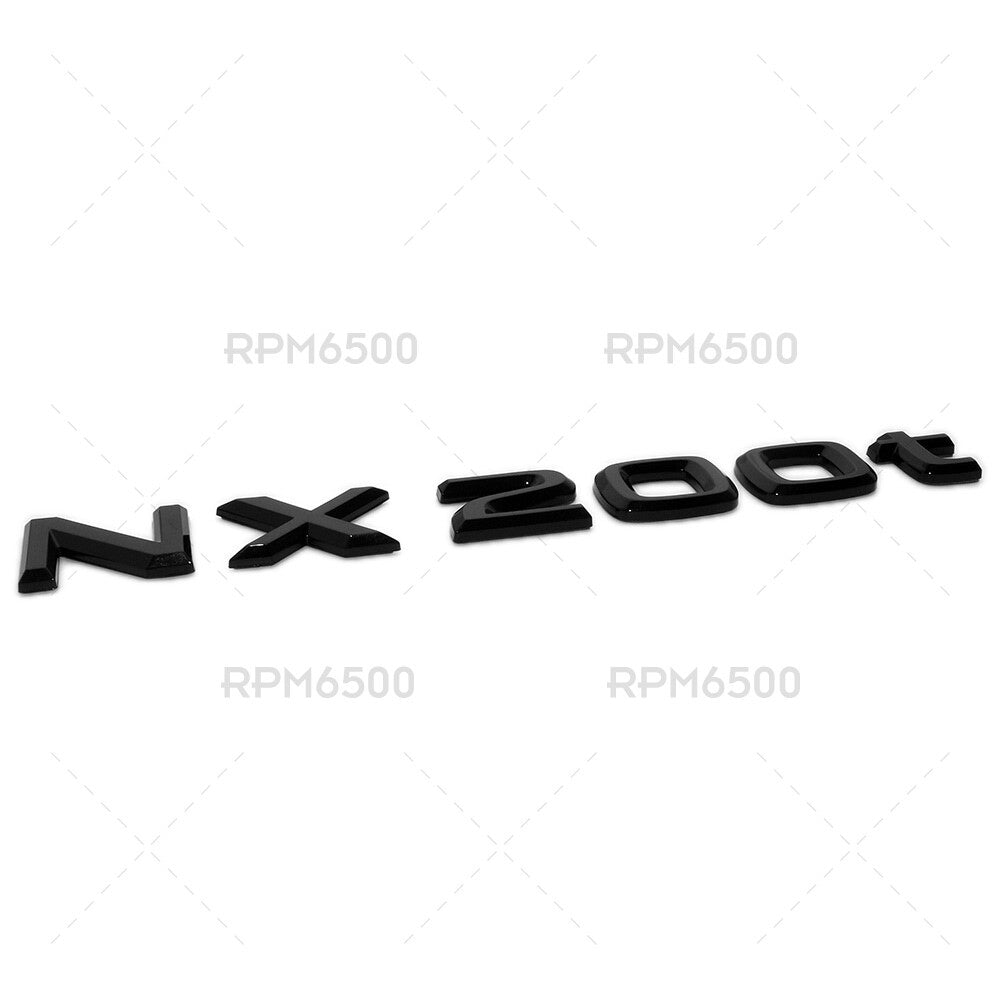Lexus Liftgate Gloss Black NX 200t Letter Logo Badge Car Emblem Replace F-Sport
