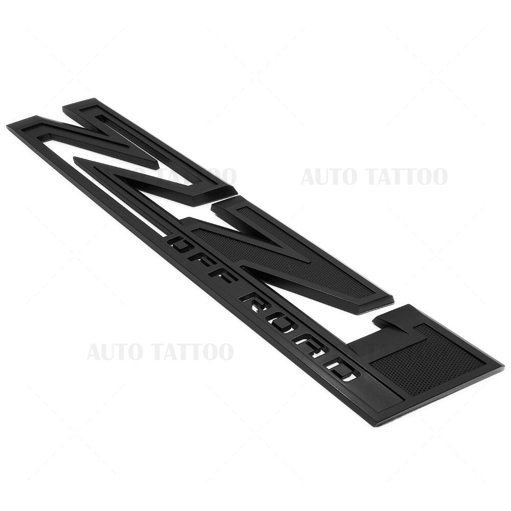 2pcs Chevy 19-21 Silverado Z71 Off Road Fender Letter Emblem Badge Matte Black