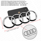17-19 AUDI Q7 Chrome Rear Trunk Liftgate Rings Badge Logo Emblem Decorate Sport