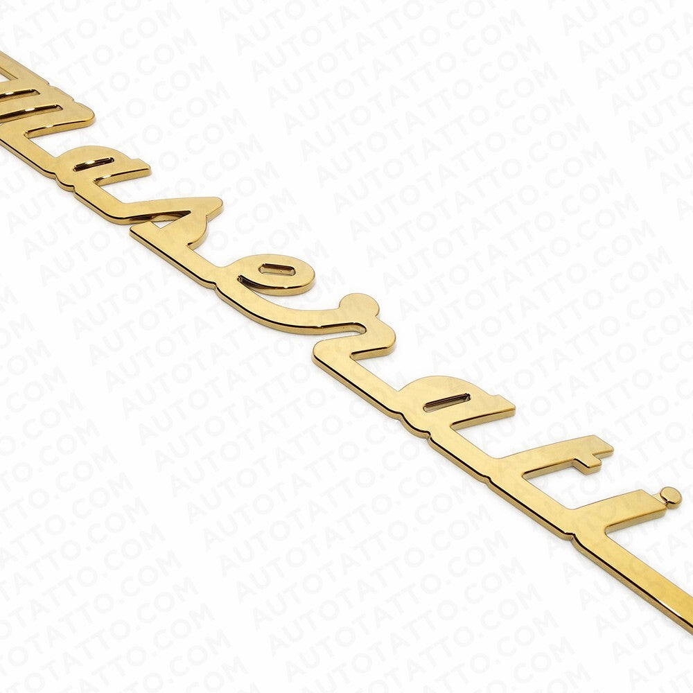 For Maserati Gold Chrome Trunk Letter Nameplate Logo Emblem Badges Sport OEM