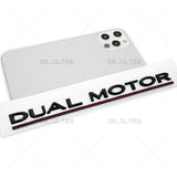 Tesla Liftgate Lid Dual Motor Performance Nameplate Badge Emblem Gloss Black Red