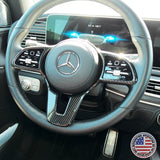 Mercedes A C CLA GLB GLC GLE Carbon Fiber Style Steering Wheel Cover Trim Sport