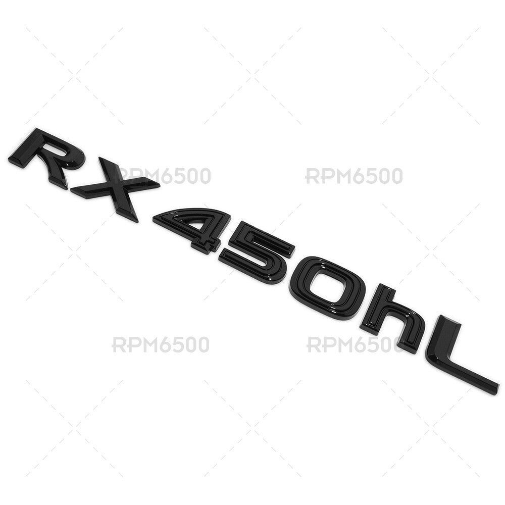 Lexus Liftgate Gloss Black RX 450hL Letter Logo Badge Car Emblem Replace F-Sport
