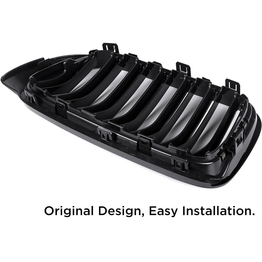 BMW 15-17 X3 F25 LCI, 15-18 X4 F26 LCI Front Bumper Gloss Black Kidney Grille