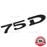 Tesla Rear Liftgate Lid 75D Letter Nameplate Logo Badge Emblem Sport Gloss Black