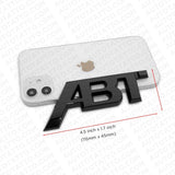2pcs Audi Tuning ABT Sportsline Fender Badge Emblem Logo Gloss Black Decorate