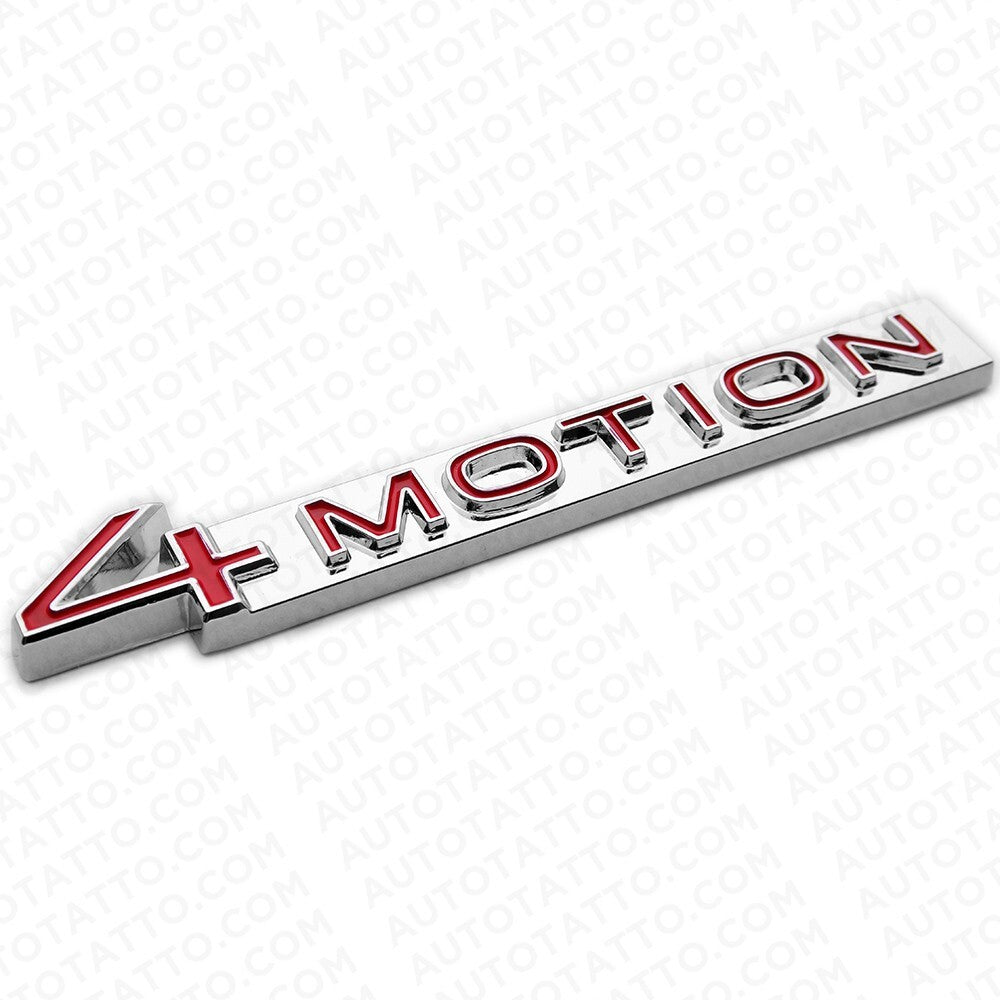 2018 - 2023  Fit VW 4 Motion Rear Trunk Nameplate Badge Metal Emblem Chrome Red