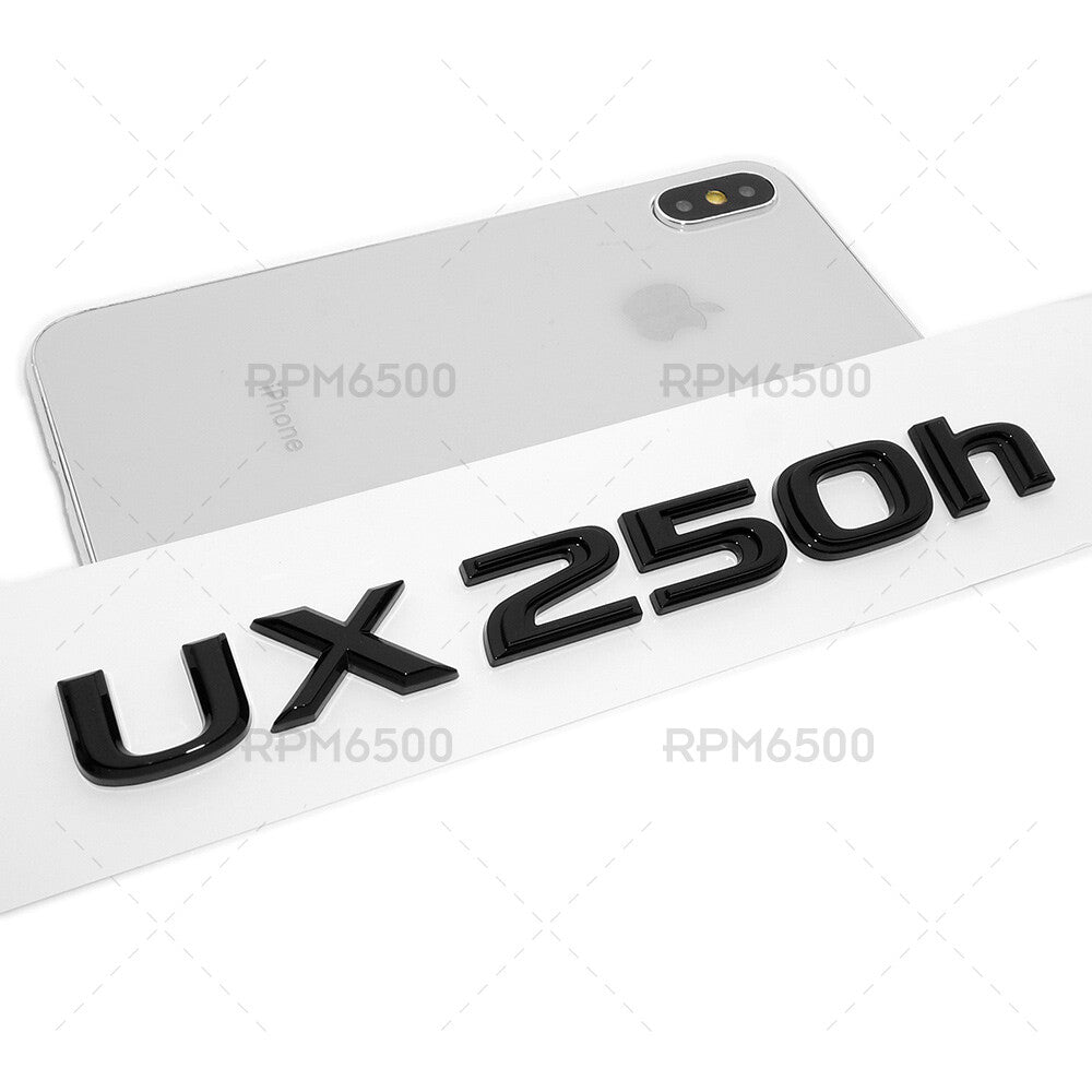 Lexus Liftgate Gloss Black UX 250h Letter Logo Badge Car Emblem Replace F-Sport