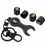 4x Hex Fit TRD Sport Car Tire Wheel Air Stem Dust Valve Caps Cover + Keychain