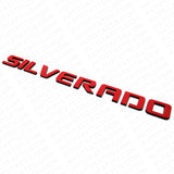 For Chevy Red & Black Silverado Fender Tailgate Logo Nameplates Letter 3D Emblem