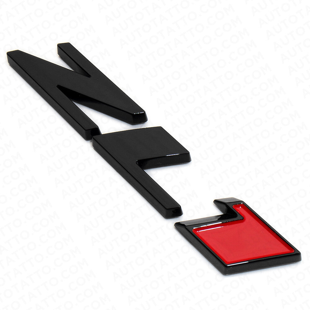 3x Camaro Hood or Rear Bumper ZL1 Nameplate Logo Sport Emblem Decorate Black Red