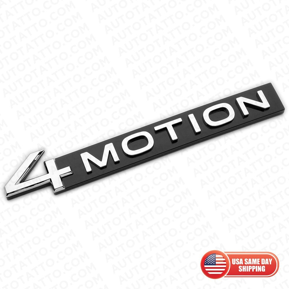 2018 - 2023  VW OEM ABS 4 Motion Rear Trunk Nameplate Badge Emblem Black Chrome