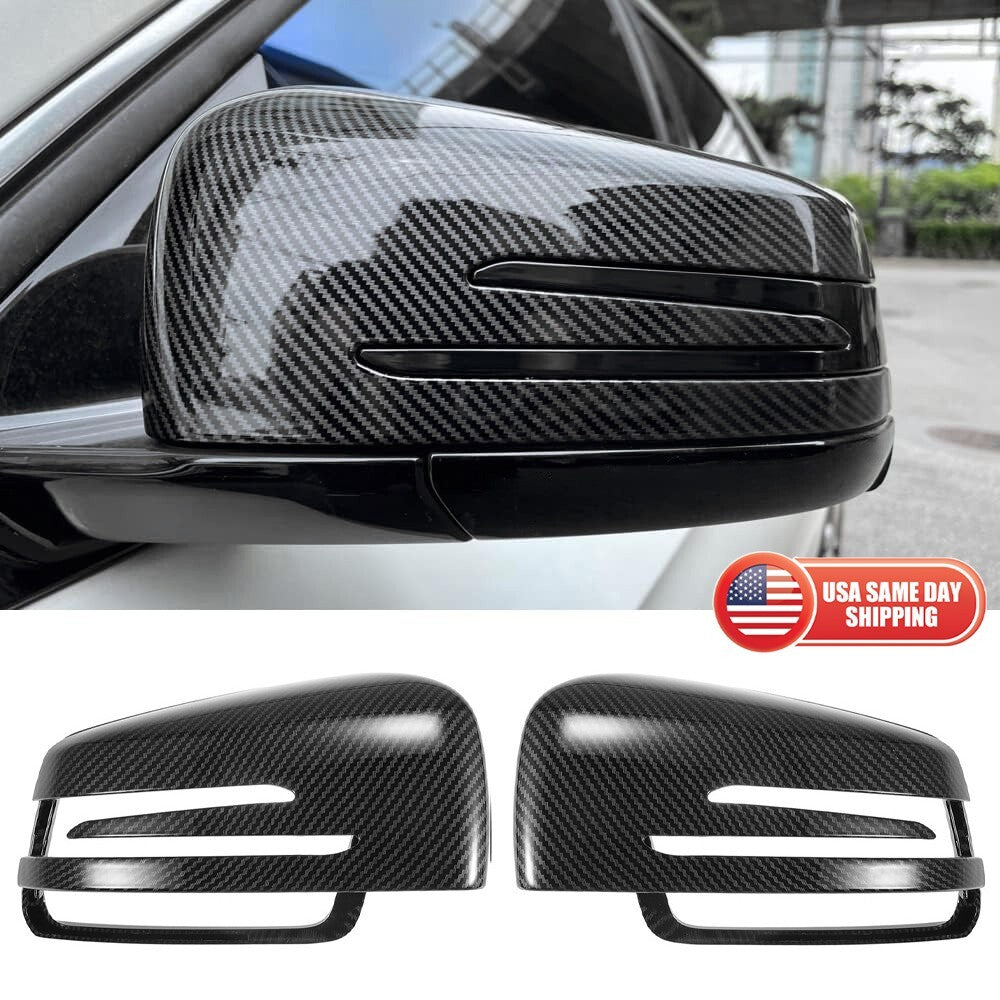 Carbon Fiber Mercedes W204 W212 W117 C E S GLA Class Side Mirror Cover Replace