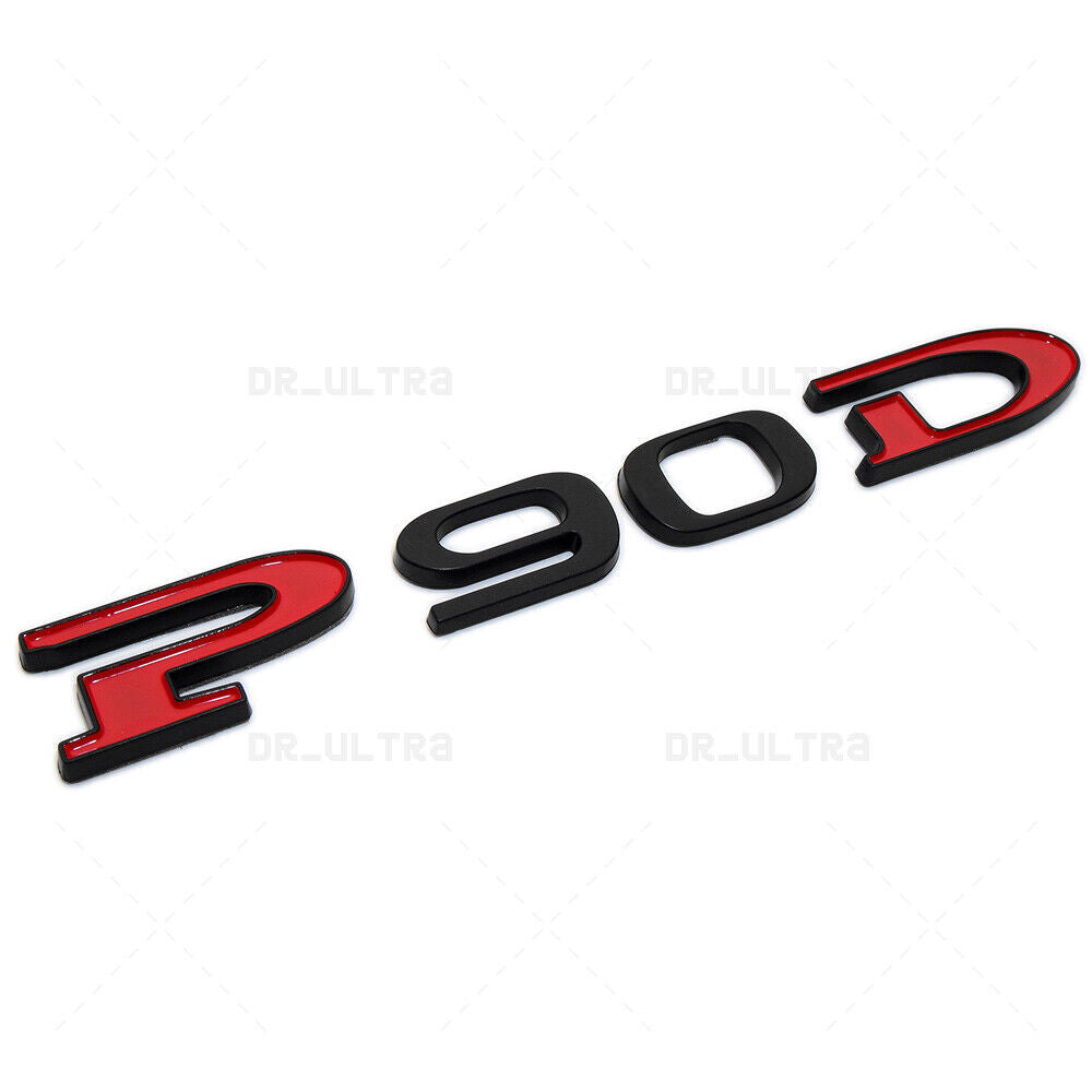 Tesla Rear Liftgate Lid Model P90D Nameplate Logo Badge Emblem Sport Black Red