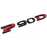 Tesla Rear Liftgate Lid Model P90D Nameplate Logo Badge Emblem Sport Black Red