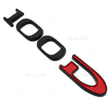 Tesla Rear Liftgate Lid Model 100D Nameplate Logo Badge Emblem Sport Black & Red
