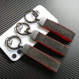Sline Fashion Alcantara Suede Car Key Fob Keychain Strap Ring Gift Decorate