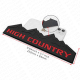 14-19 Chevy High Country Front Door Tailgate Letter Logo Emblem Badge Black Red