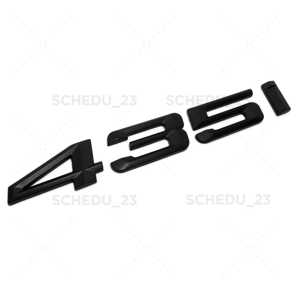 Matte Black BMW 435i 4 Series Car Trunk Lid Letter Emblem Badge M Performance