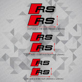 For Audi RS Sport Car Wheels Brake Caliper Sticker Decal Logo Decoration Black