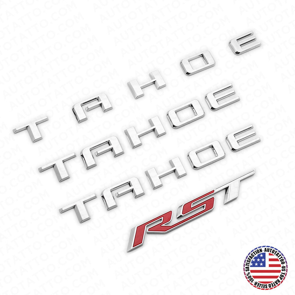 2021+ Chevy Tahoe OEM Chrome Nameplate Emblem Kit Set RST Sport Decorate