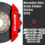 AMG Edition Car Wheels Brake Caliper Sticker Decal Logo Decoration Sport White